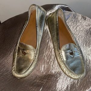Coach gold flats
